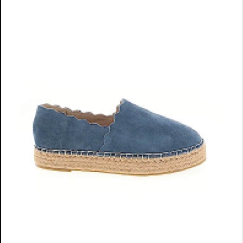 Catherine Malandrino blue suede espadrilles